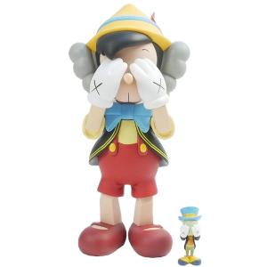 カウズ KAWS ×MEDICOM TOY Pinocchio & Jiminy Cricket フィギュア 赤 Size【フリー】 【中古品-ほぼ新品】【中古】｜stay246