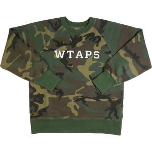 WTAPS ダブルタップス 15AW DESIGN C NECK 4/SWEATSHIRT.COTTON  クルーネックスウェット 緑 Size 【M】 【中古品-非常に良い】 20785765｜stay246