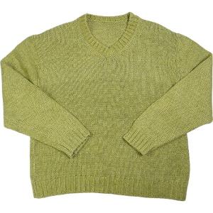 TENDERLOIN テンダーロイン V NECK COTTON KNIT OLIVE ニット オリーブ Size 【L】 【中古品-ほぼ新品】 20793343｜stay246