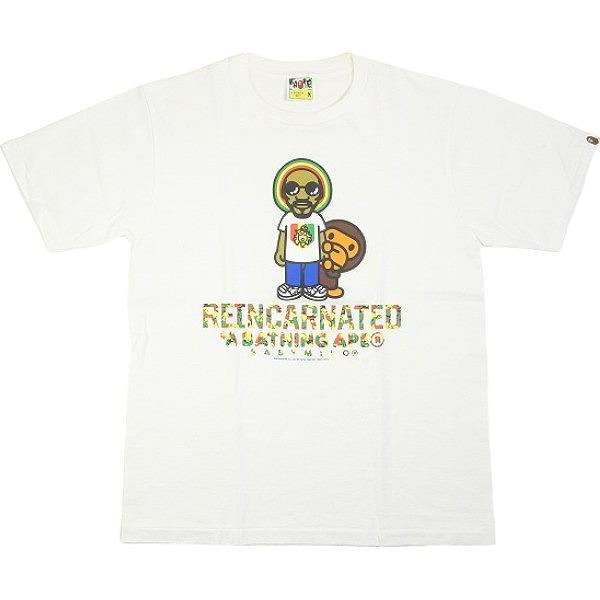 A BATHING APE ア ベイシング エイプ ×Snoop Dogg Milo Tee Whi...