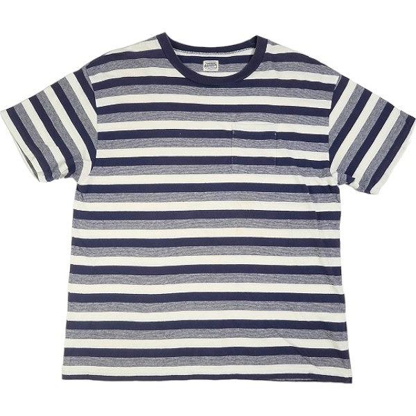 TENDERLOIN T-TEE BORDER NAVY Tシャツ 白紺 Size 【L】 【中古品...