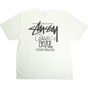 STUSSY 25SS CLASSIC GEAR TEE PIGMENT DYED NATURAL Tシャツ 白 Size 【M】 【新古品・未使用品】 20816036