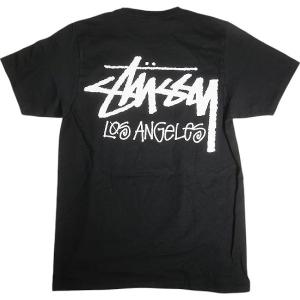 STUSSY ステューシー STOCK LOS ANGELES TEE BLACK LA限定Tシャツ 黒 Size 【XL】 【新古品・未使用品】 20832282