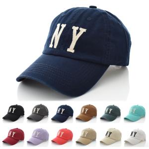 キャップ 帽子 NYマーク 6パネル ベースボールキャップ ローキャップ カーブドバイザー NEW YORK ニューヨーク 綿 メンズ レディース サイズ調整可能｜stay