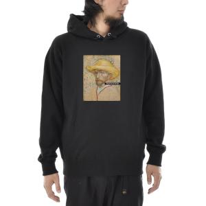 アートパーカー ゴッホ パーカー 麦わら帽子を被った自画像 フィンセント ライフ イズ アート メンズ レディース 大きいサイズ 絵画 ブラック 黒 Gho Ahd 014 Bk ステイブルーセレクトショップ 通販 Yahoo ショッピング