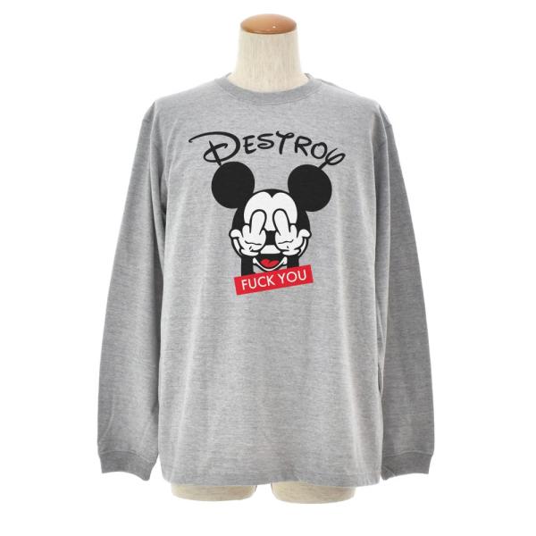 おもしろ パロディー Tシャツ FUCK YOU MOUSE マウス 長袖Tシャツ ロンT ロングス...