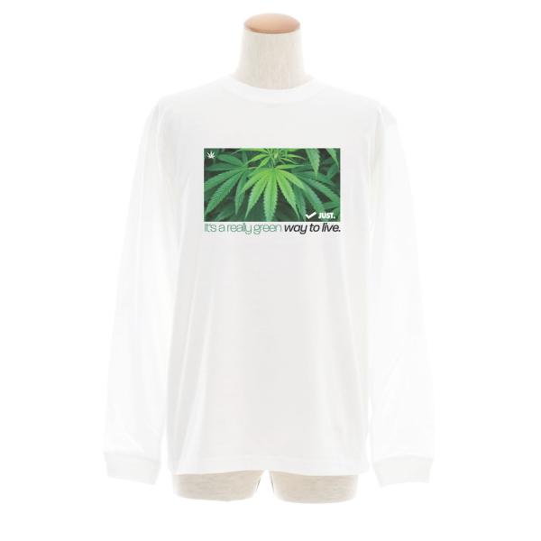 大麻 大麻柄 マリファナ マリファナ柄 ボックス BOX Tシャツ 長袖Tシャツ ロンT ロングスリ...