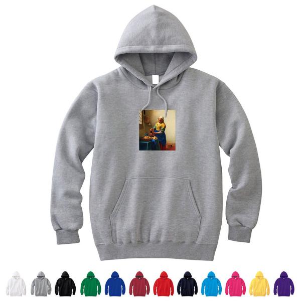 【スモールアートパーカー】ヨハネス・フェルメール パーカー 牛乳を注ぐ女 ライフ イズ アート  メ...