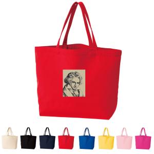 【スモールアートトートバッグ】ベートーヴェン ベートーベン トート ML イラストレーション エコバッグ お買い物バッグ A4 メンズ レディース ホワイト｜stayblue