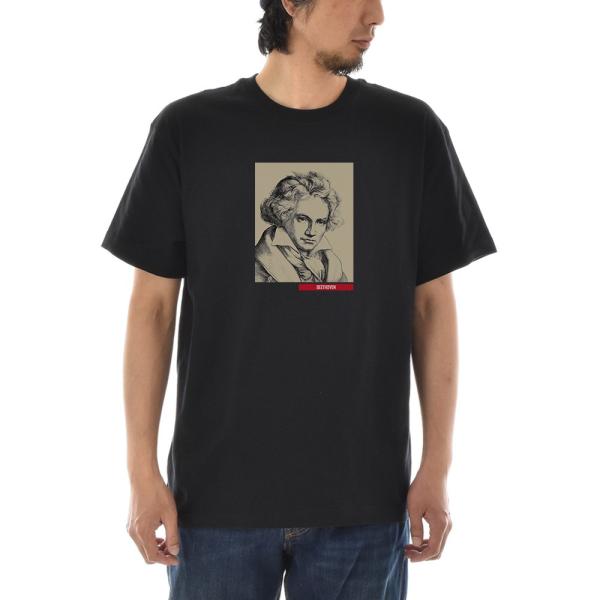 【半袖 アートTシャツ】ベートーヴェン ベートーベン Tシャツ イラストレーション ライフ イズ ア...