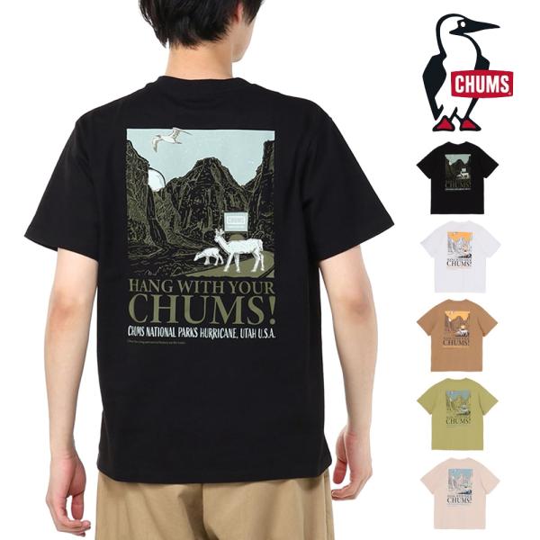 チャムス CHUMS Tシャツ アンチバグチャムスナショナルパークスTシャツ Anti-Bug CH...
