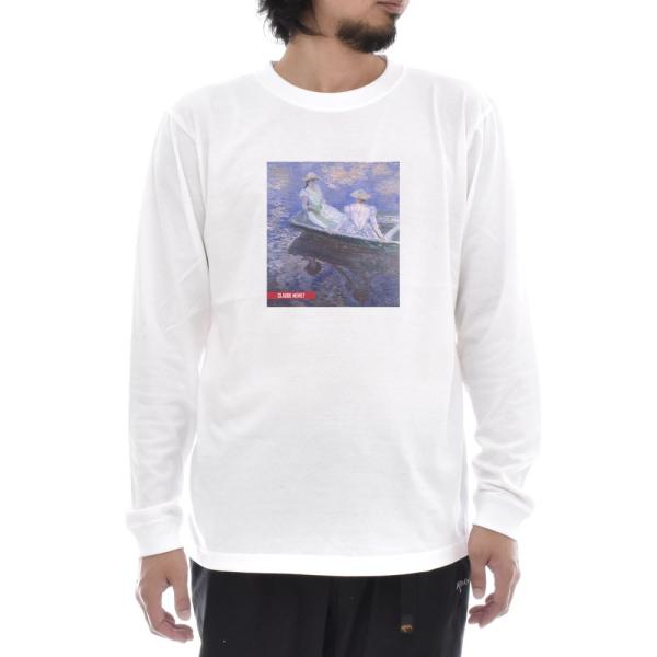 モネ Tシャツ 舟遊び ライフ イズ アート 長袖 ロングスリーブ ロンT メンズ レディース クロ...