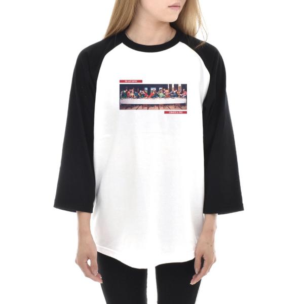 最後の晩餐 Tシャツ ビビッド レオナルドダヴィンチ ライフ イズ アート 7分袖 ラグランスリーブ...