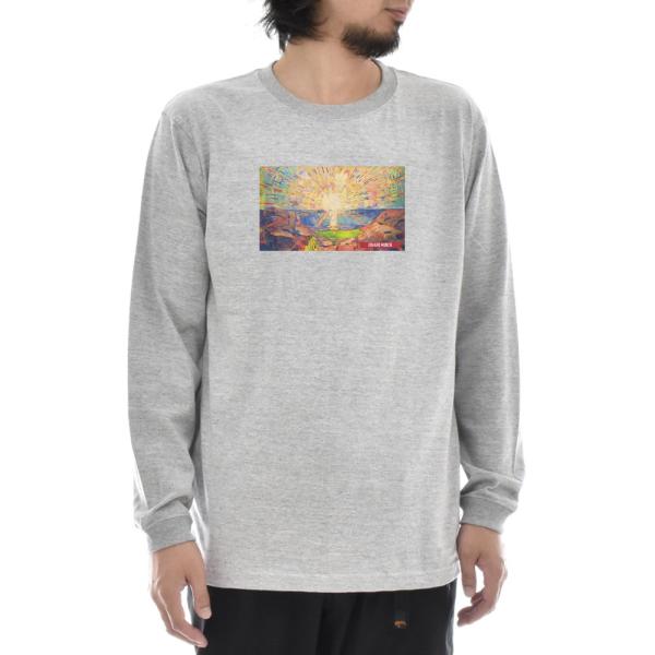 ムンク Tシャツ 太陽 エドヴァルド・ムンク ライフ イズ アート 長袖 ロングスリーブ メンズ レ...
