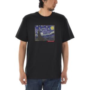 半袖 アートTシャツ】ゴッホ Tシャツ 麦わら帽子を被った自画像 フィン