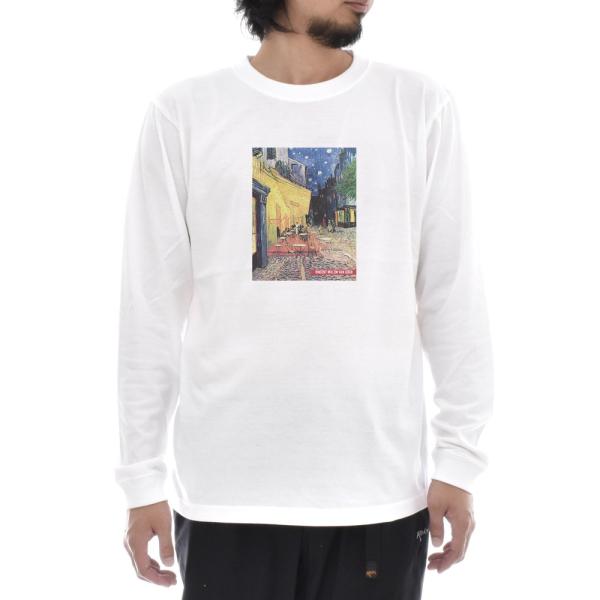 ゴッホ Tシャツ 夜のカフェテラス フィンセント ファン ライフ イズ アート 長袖 ロングスリーブ...