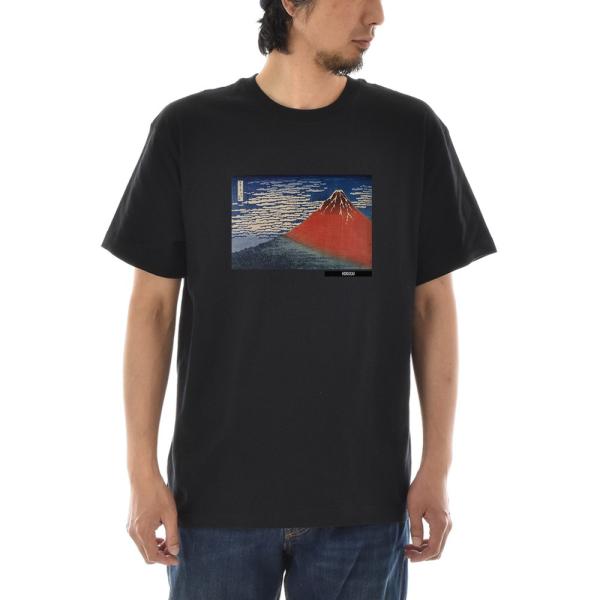 【半袖 アートTシャツ】葛飾北斎 Tシャツ 凱風快晴 赤富士 浮世絵 ライフ イズ アート 半袖 メ...