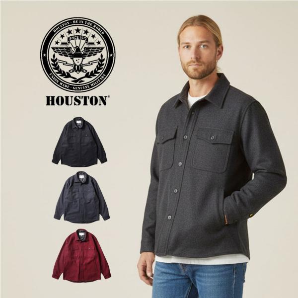 ヒューストン HOUSTON シャツジャケット メルトンCPOシャツジャケット MELTON CPO...