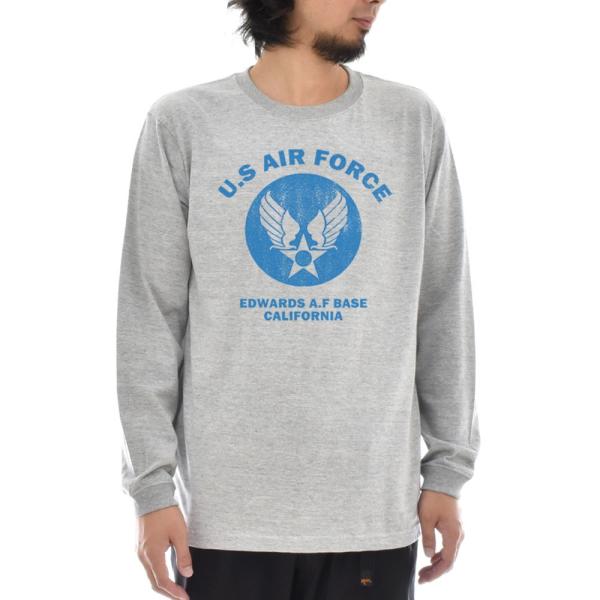 U.S AIR FORCE BASE Tシャツ 長袖Tシャツ ロンT ロングスリーブ メンズ レディ...