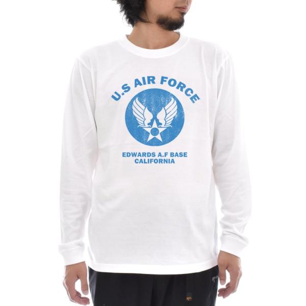U.S AIR FORCE BASE Tシャツ 長袖Tシャツ ロンT ロングスリーブ メンズ レディ...