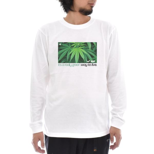 大麻 大麻柄 マリファナ マリファナ柄 ボックス BOX Tシャツ 長袖Tシャツ ロンT ロングスリ...