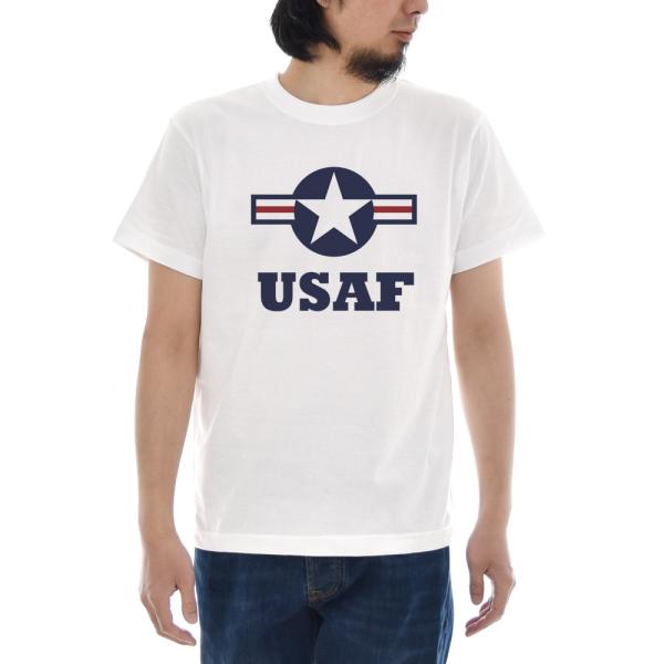 エアフォース Tシャツ ジャスト USAF マーク ラウンデル 半袖Tシャツ メンズ レディース ア...