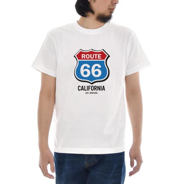 ルート66 Tシャツ カラー ジャスト 半袖Tシャツ メンズ レディース カリフォルニア アメカジ ...