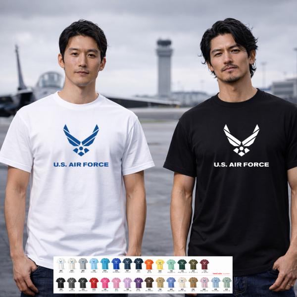U.S AIR FORCE カレントマーク Tシャツ ジャスト 半袖Tシャツ メンズ レディース テ...