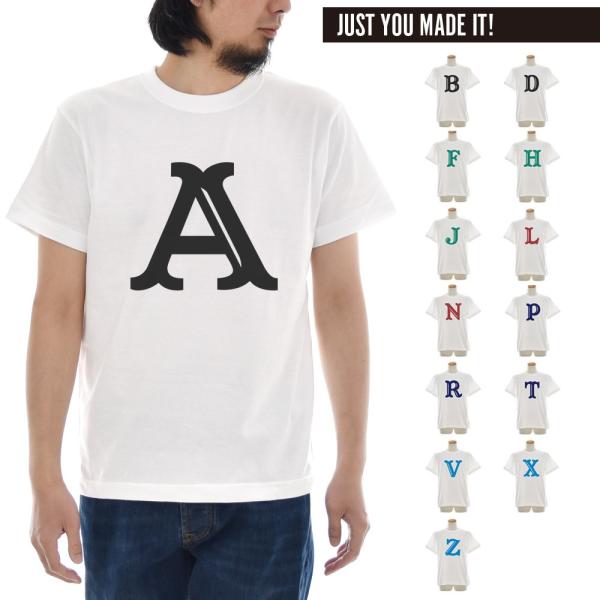 【半袖 オーダーメイドTシャツ】あなたの為の1着を作ります 名入れ アルファベット イニシャル Tシ...