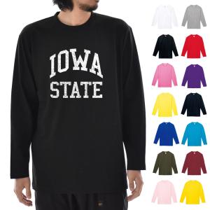 カレッジロゴ Tシャツ アイオア ステート IOWA STATE 長袖Tシャツ ロンT ロングスリーブ カレッジ メンズ レディース キッズ 男女兼用 大きいサイズ 白 黒｜stayblue