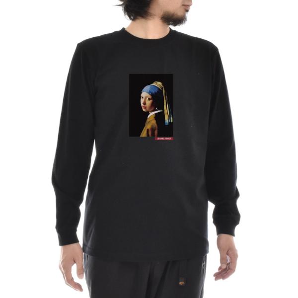 フェルメール Tシャツ 真珠の耳飾りの少女 ライフ イズ アート 長袖 ロンT ロングスリーブ メン...