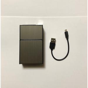 タバコケース 電子ライター 内蔵 USB充電 ...の詳細画像3