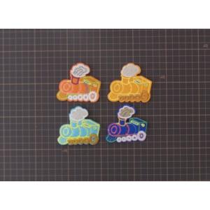 ワッペン　汽車　手書き風汽車　4色