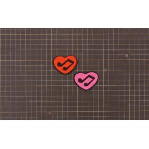 ワッペン　ハート＆音符　2色