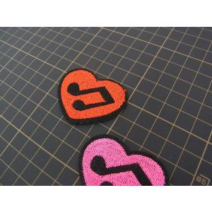 ワッペン ハート&音符 2色の詳細画像1