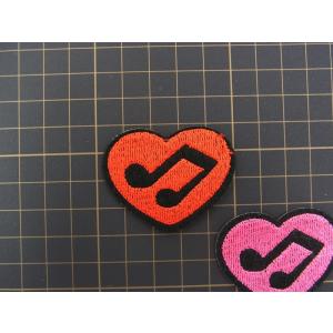 ワッペン ハート&音符 2色の詳細画像2