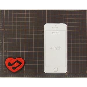 ワッペン ハート&音符 2色の詳細画像3
