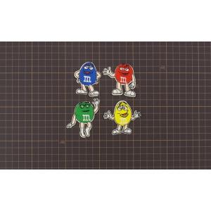 ワッペン　キャラクター　m&m's　4色