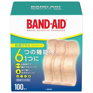 BAND-AID(バンドエイド) 救急絆創膏 快適プラス スタンダード 100枚 単品｜stcok