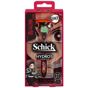 Schick(シック) ハイドロ5プレミアム 竈門炭治郎モデル 5枚刃 ホルダー(刃付き+替刃4コ入) 男性用 髭剃り カミソリ