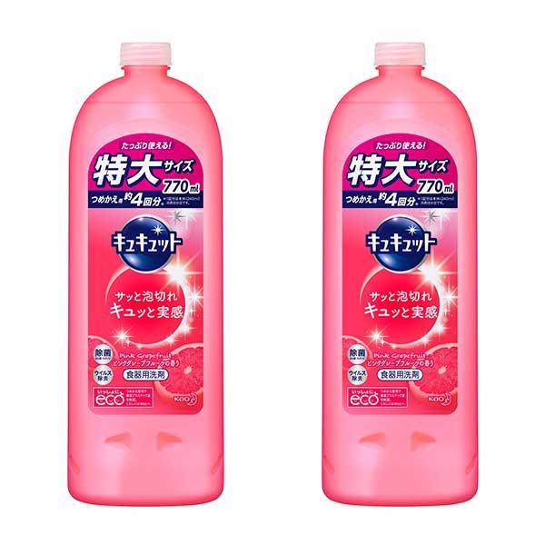 2セット 花王 キュキュット つめかえ用 770mL ピンクグレープフルーツの香り ×2セット Ka...