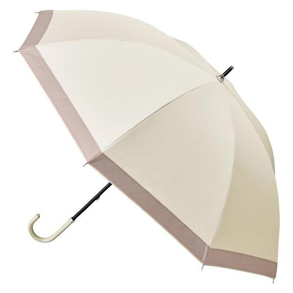 サンブロックラボ 遮夏クール晴雨兼用傘 ロング アイボリー 日傘 雨傘 雨晴兼用 UVカット マット...