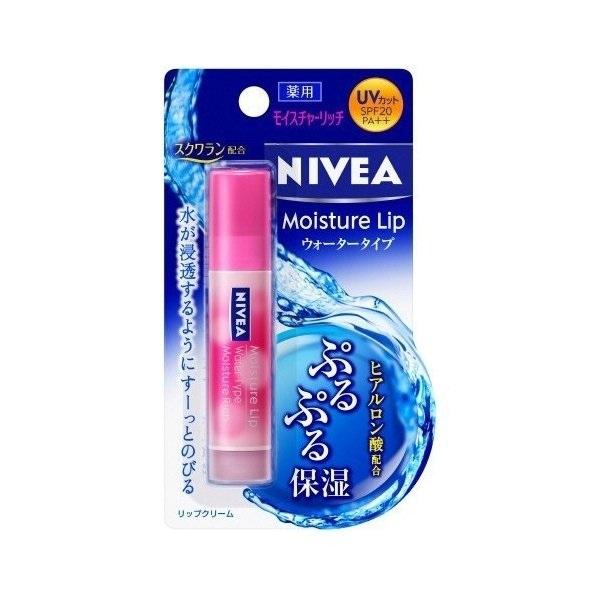 NIVEA ニベア モイスチャーリップ ウォータータイプ モイスチャーリッチ 3.5g リップクリー...