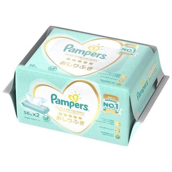 パンパース 肌へのいちばん おしりふき 56枚×2パック入り  pampers おむつ パンツ 紙オ...