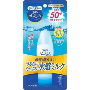 スキンアクア スーパーモイスチャーミルク SPF50+ PA++++ 40mlロート製薬 SKIN AQUA ウォータープルーフ 日焼け止め 汗 水 紫外線 化粧下地｜steady-store