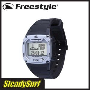 Freestyle(フリースタイル)防水時計/ウォッチ/SHARK CLASSIC TIDE SILICONE/シャーククラシックシリコン　FS101838　ブラック/シルバー　｜steadysurf