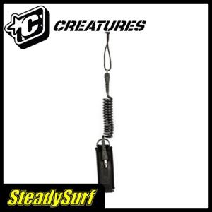 Sサイズ ブラック CREATURES クリエーチャー ライアンハーディ ボディーボード コイル リーシュ COL19 B.BOARD LEASH RYAN HARDY リーシュコード｜steadysurf