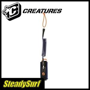 Sサイズ ネイビー×オレンジ CREATURES クリエーチャー ライアンハーディ ボディーボード コイル リーシュ B.BOARD RYAN HARDY リーシュコード｜steadysurf