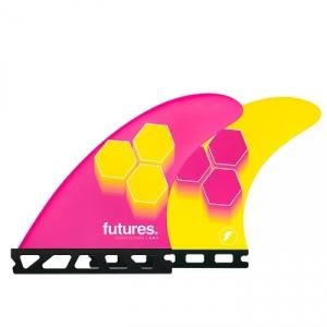 トライフィン FIN　フューチャーフィン RTM HEX TRUSS BASE TRI FINS(3 FINS)RTM HEX 2.0 FAM3 ピンク×イエロー FUTURES サーフィン マリンスポーツ｜steadysurf