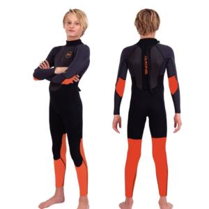 ダカイン DAKINE KIDS QUANTUM BACK ZIP FULL 4/3 BLK/ORG キッズ ウェットスーツ フルスーツ サーフィン｜steadysurf